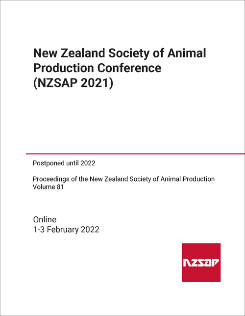 NEW ZEALAND SOCIETY OF ANIMAL PRODUCTION CONFERENCE. 2021. (NZSAP 2021)