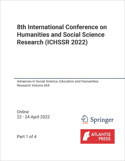 HUMANITIES AND SOCIAL SCIENCE RESEARCH. INTERNATIONAL CONFERENCE. 8TH 2022. (ICHSSR 2022) (4 PARTS)