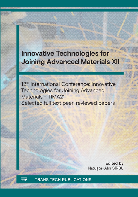 INNOVATIVE TECHNOLOGIES FOR JOINING ADVANCED MATERIALS XII