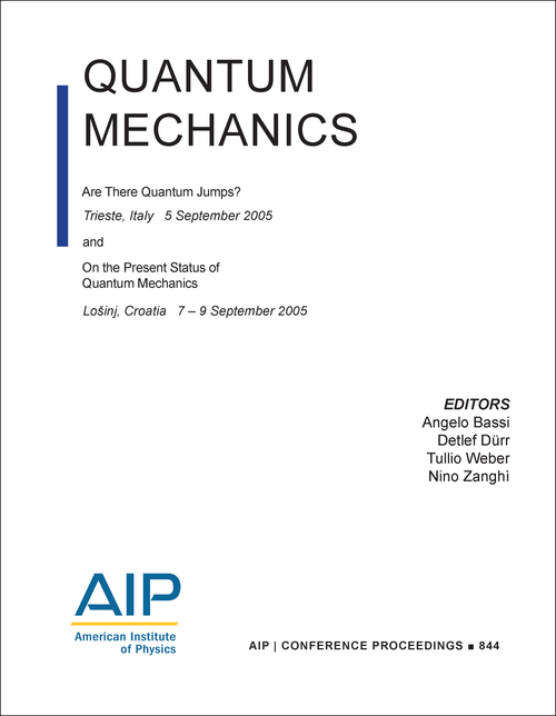 QUANTUM MECHANICS. 2005.  (ARE THERE QUANTUM JUMPS? AND ON THE PRESENT STATUS OF QUANTUM MECHANICS)