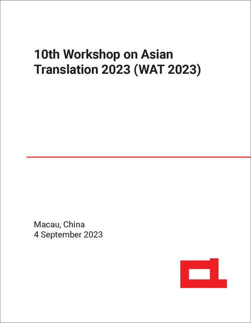 ASIAN TRANSLATION. WORKSHOP. 10TH 2023. (WAT 2023)