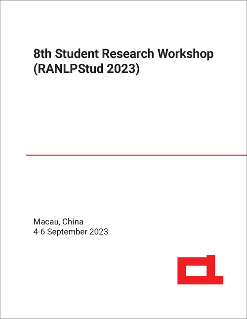 STUDENT RESEARCH WORKSHOP. 8TH 2023. (RANLPStud 2023)