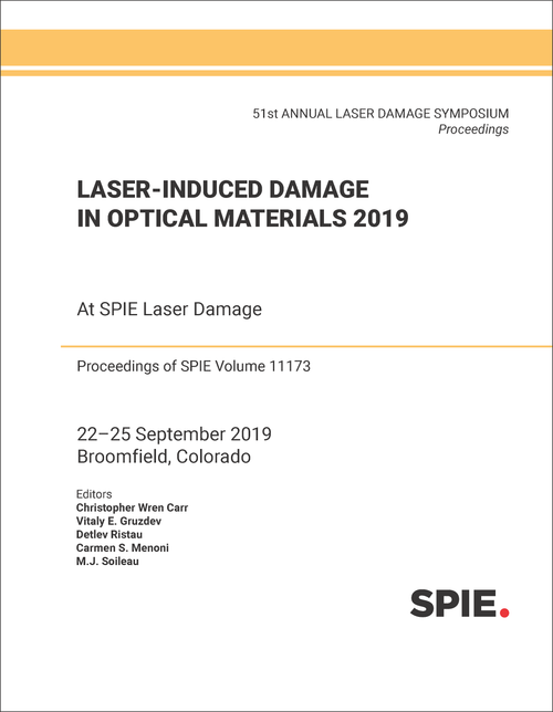 LASER-INDUCED DAMAGE IN OPTICAL MATERIALS 2019