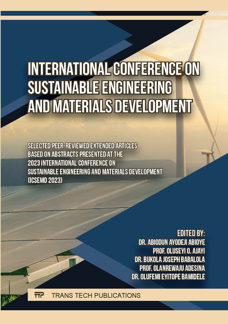 SUSTAINABLE ENGINEERING AND MATERIALS DEVELOPMENT. INTERNATIONAL CONFERENCE. 2023. (ICSEMD 2023) (EXTENDED ARTICLES)