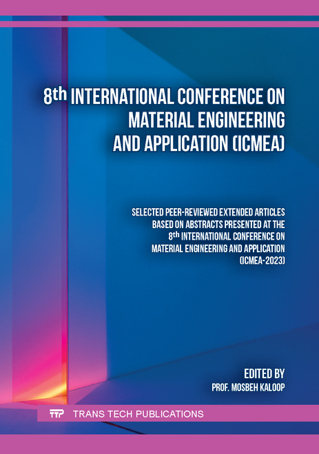 MATERIAL ENGINEERING AND APPLICATION. INTERNATIONAL CONFERENCE. 8TH 2023. (ICMEA-2023)