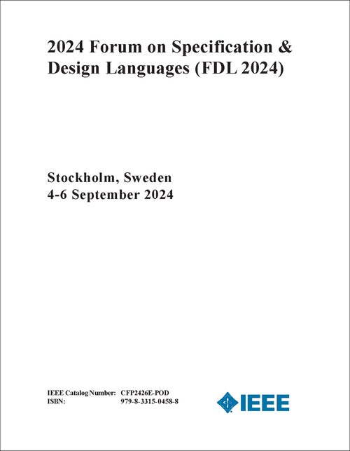 SPECIFICATION AND DESIGN LANGUAGES. FORUM. 2024. (FDL 2024)