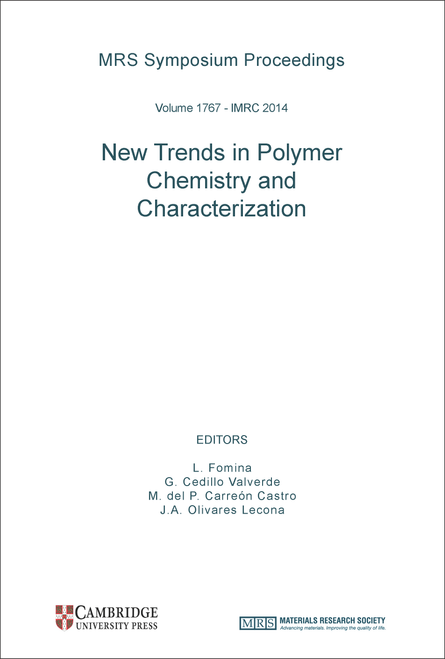 NEW TRENDS IN POLYMER CHEMISTRY AND CHARACTERIZATION. (SYMPOSIUM 5C AT THE 2014 IMRC MEETING)