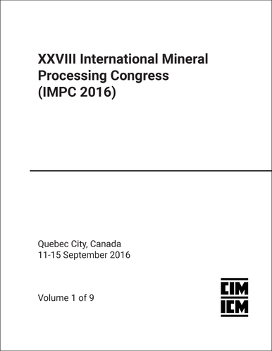 MINERAL PROCESSING CONGRESS. INTERNATIONAL. 28TH 2016. (IMPC 2016) (9 ...