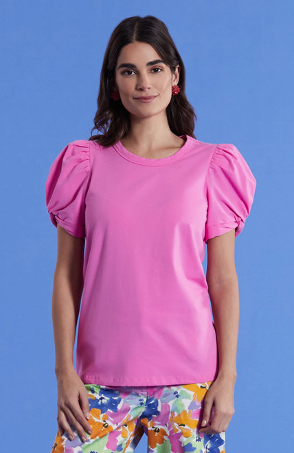 Kari Puff Sleeve Tee Cheeky Pink