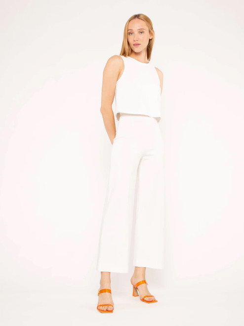 Wide Leg Pant Cropped - Off White