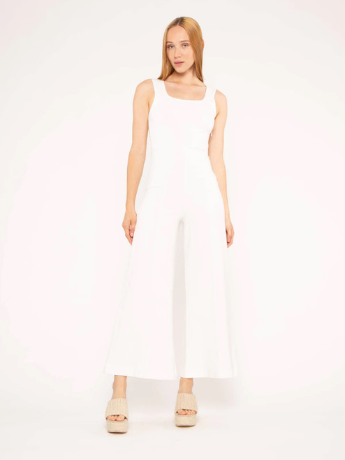 Wide Leg Jumpsuit Cropped - Off White