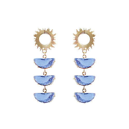 Crystal Supernova Earrings Bluebell