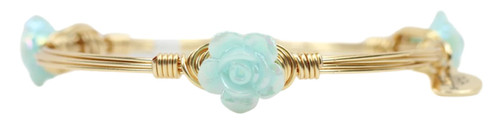 The Mini Rose Bangle-Light Blue