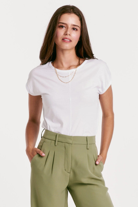 Lacey Dolman Sleeve Top - White