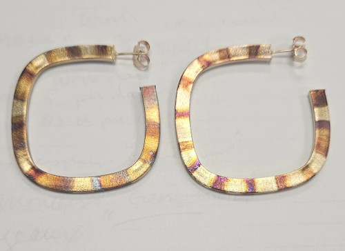 Burnished Square Elisa Hoops