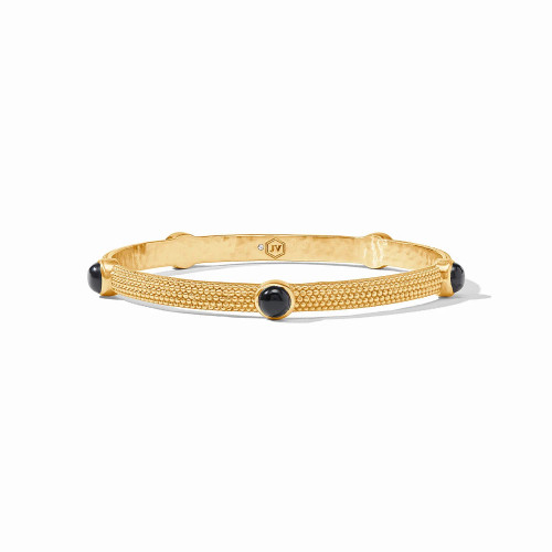 Cabochon Bangle - Obsidian Black - M