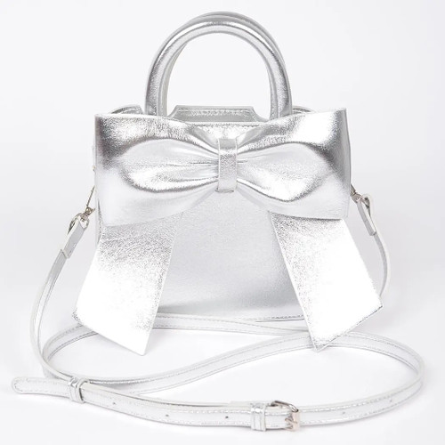 Bow Front Clutch Silver