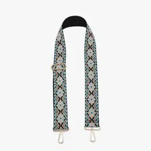 Tribal Guitar Strap Turquoise