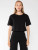 Ponte Knit Short Sleeve Top- Black