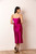 Satin Cowl Neck Dress Fuchsia