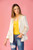 Shawl Collar Acetate Jacket- Ivory