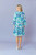 Caty Dress in Cerulean Watercolor Ikat