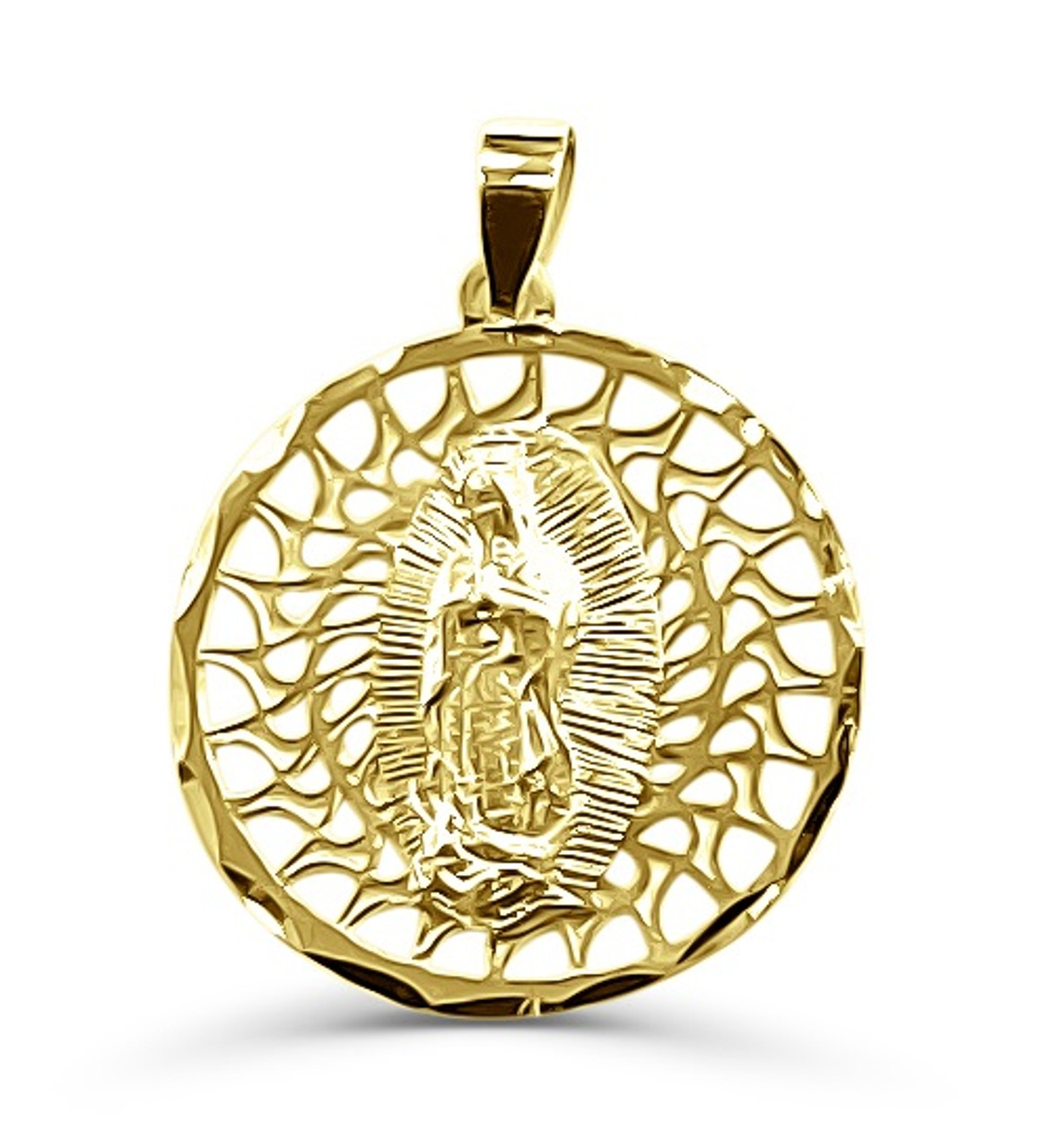 14KT Yellow Gold Virgin Mary Miraculous Medal Our Lady Of