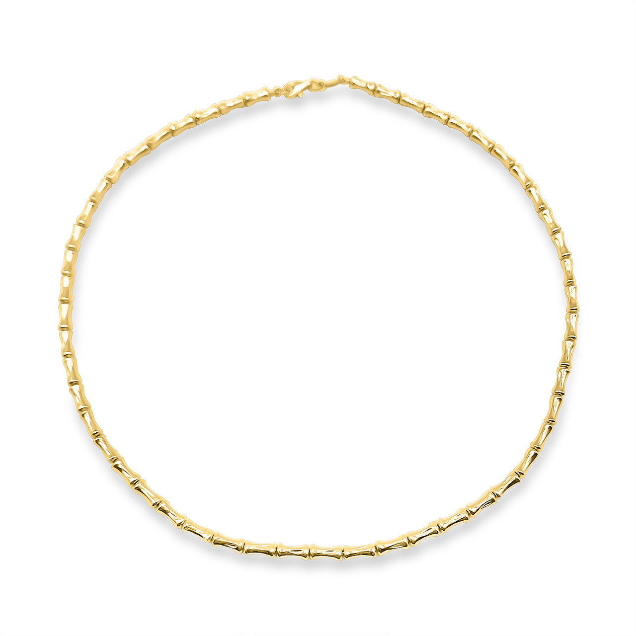 14K gold bamboo necklace Womens