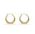 14 KT Yellow Gold High Polished Beveled Hoop