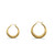 14 KT Yellow Gold High Polished Beveled Hoop