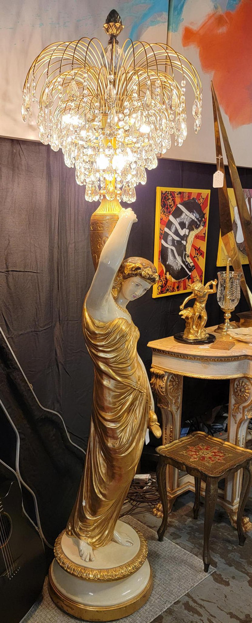 Grecian Crystal Lady Lamp - Industrial Treasures