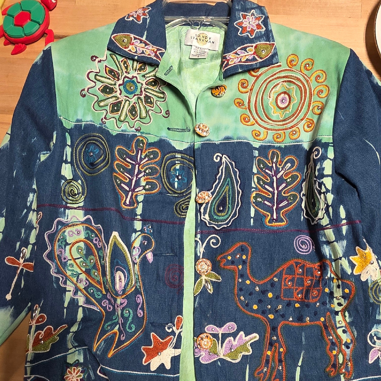 Sandy Starkman Embellished Wearable Art Jacket – Beaded