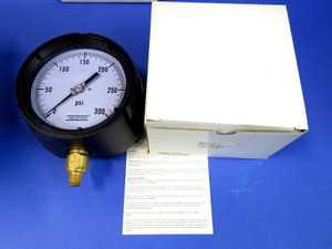 Versa Pressure Gauge 0-300 PSI 4.5" Dial 1/4" NPT Bottom Connect 49010PJ4 - NEW!