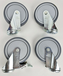 BLICKLE 5" CASTER SET of 4 Swivel Double Ball Bearing Hi Quality PU NEW! BLICKLE 5" CASTER SET of 4 Swivel Double Ball Bearing Hi Quality PU NEW!