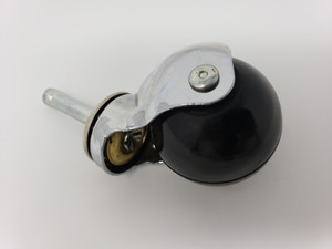 Set of 4 Hooded 2" BALL Stem CASTERS Vintage Swivel Black Polished Chrome New Set of 4 Hooded 2" BALL Stem CASTERS Vintage Swivel Black Polished Chrome New