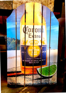 CORONA EXTRA WOODEN BEER SIGN 