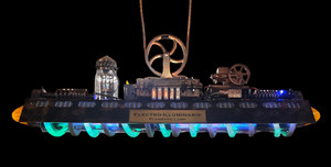 Electro-Illuminarie Plasmatic Billiard Table Lamp – Custom Kinetic Light Sculpture