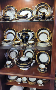 ECHT Beimar Katharina Kobalt Blue/Gold Dining Set