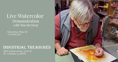 Tom Herzberg Paints Live at Industrial Treasures — Saturday May 23rd