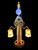 Lamp by Randy the Recreator, Devilbiss Body, Antique Shades