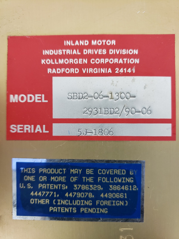KOLLMORGEN SBD2-06-1300-2931BD2/90-06 Inland Servo Drive Motor Control Board EC!