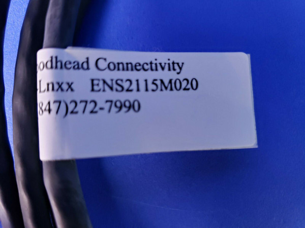 Woodhead MOLEX ENS2115M020 Ethernet Male to Male RJ-LnxxT1586-A 2M Blk PUR Cat 5