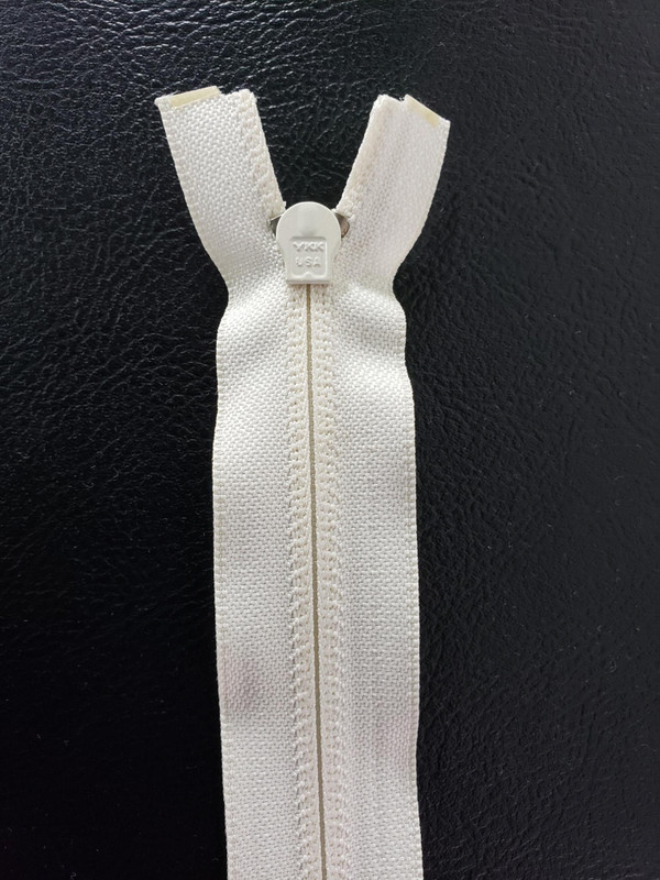 YKK ZIPPER 22.5" White Separating No.8 CFO-56 5/8E Jacket, Coat, New, Free Ship