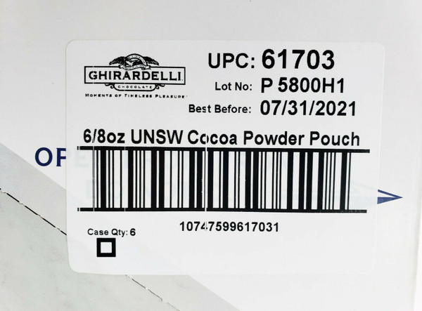 Ghirardelli-Unsweetened Cocoa Powder, Pack of 6 (8 oz boxes ) Free Shipping