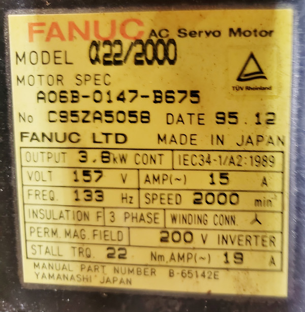 FANUC ROBOT S-420i W System R-J2 with Controller, Cables, and Teach Pendant