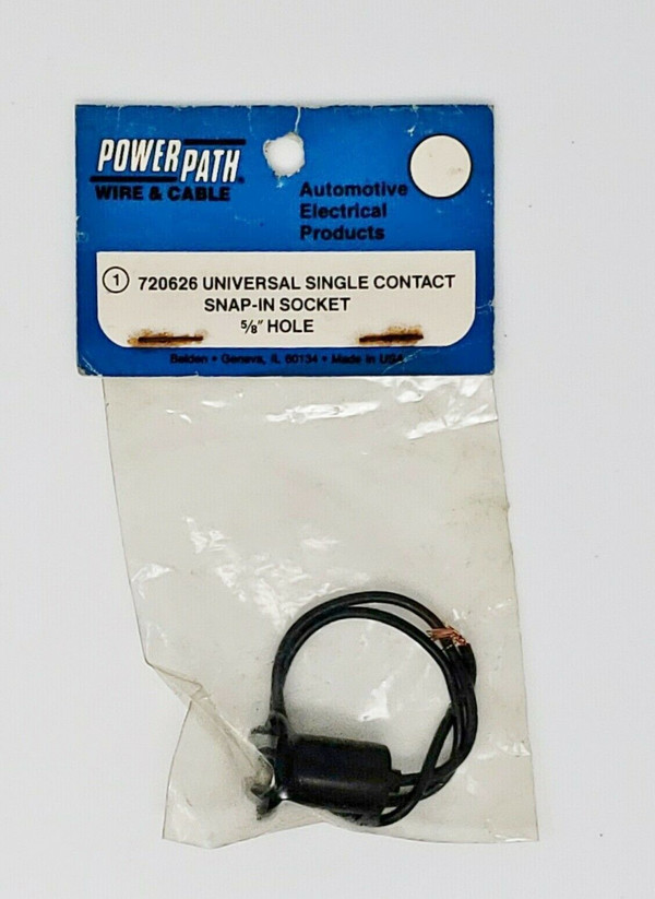 UNIVERSAL SINGLE CONTACT SNAP-IN SOCKET TURN SIGNAL 720626 VINTAGE POWERPATH