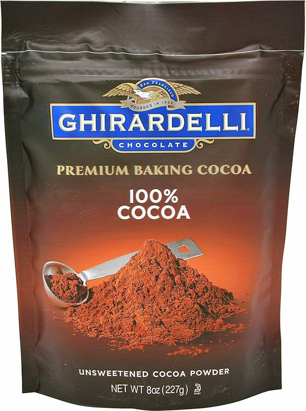 Ghirardelli Premium Baking 100% Cocoa Unsweetened Powder 8oz Pouch Free Shipping