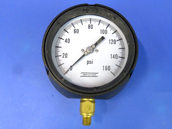 Versa Pressure Gauge 0-160 PSI 4" Dial 1/8" NPT Bottom Connect OPEN BOX