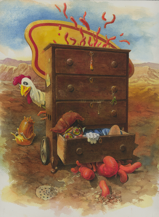 War Wagon -  Original Watercolor by Tom Herzberg
