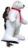Giant Stuffed Polar Bear 5 Feet Tall Huge Stuffed Animal Made in USA America